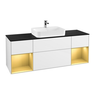 V&B Meuble sous-vasque Finion 160x60, Pl b m, Rg g m Lac, blanc brillant Lac