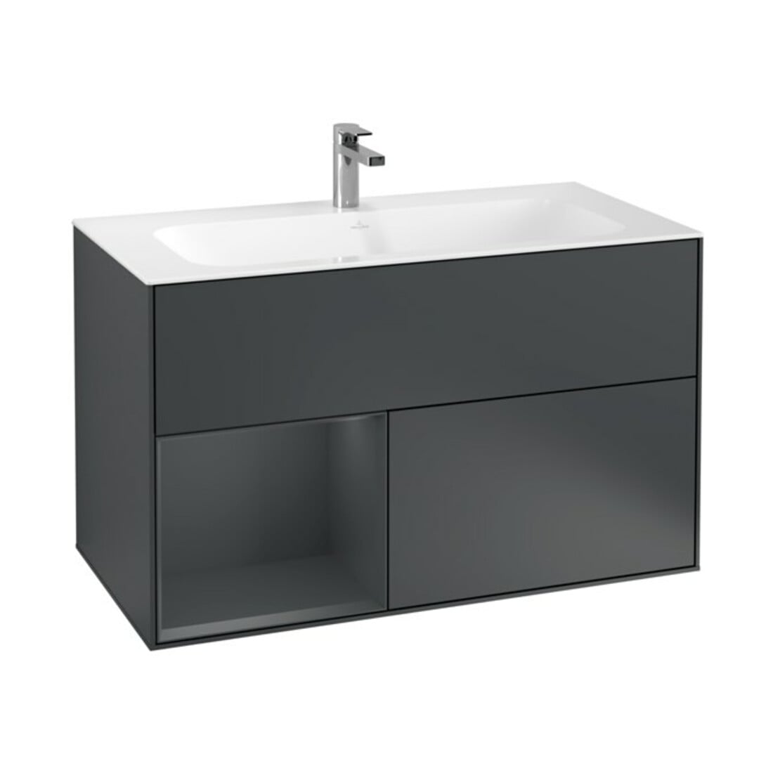 V&B Meuble sous-vasque Finion gauche avec façade laquée mate
