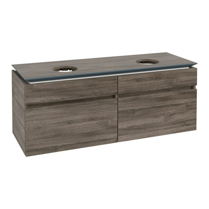 V&B Meuble sous vasque Legato 140x55x50 cm, pour 2 vasques, Stone Oak