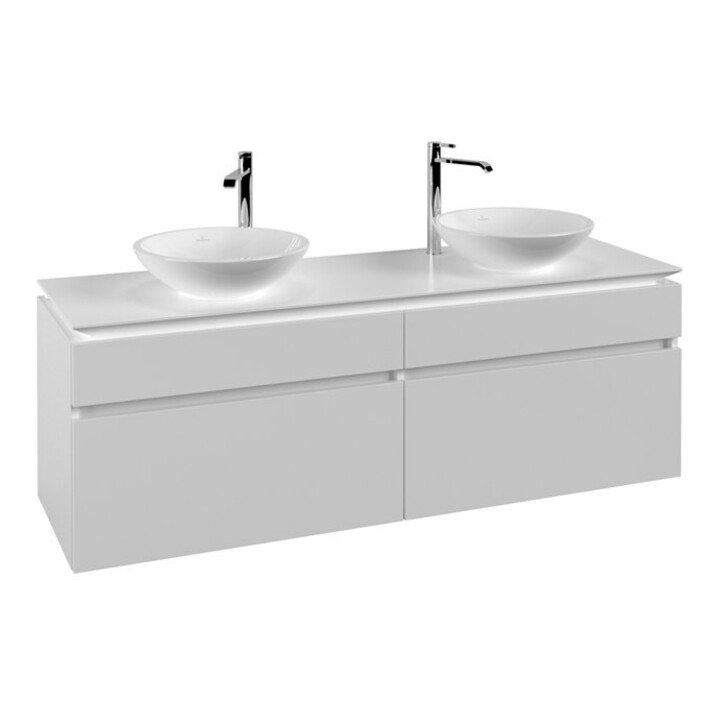 V&B Meuble sous vasque Legato 160x55x50cm, pour 2 vasques, blanc mat