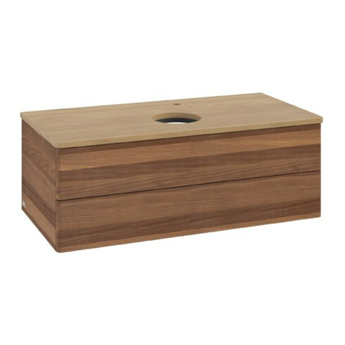 V&B Meuble sous-vasque sans structure de façade Antao 100x36x50cm, HL, WBP hon. Oa, blanc wal