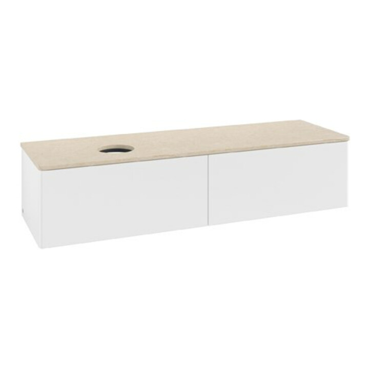 V&B Meuble sous vasque sans structure de façade Antao 160x50cm, couleur WBP botti., blanc mat Lac