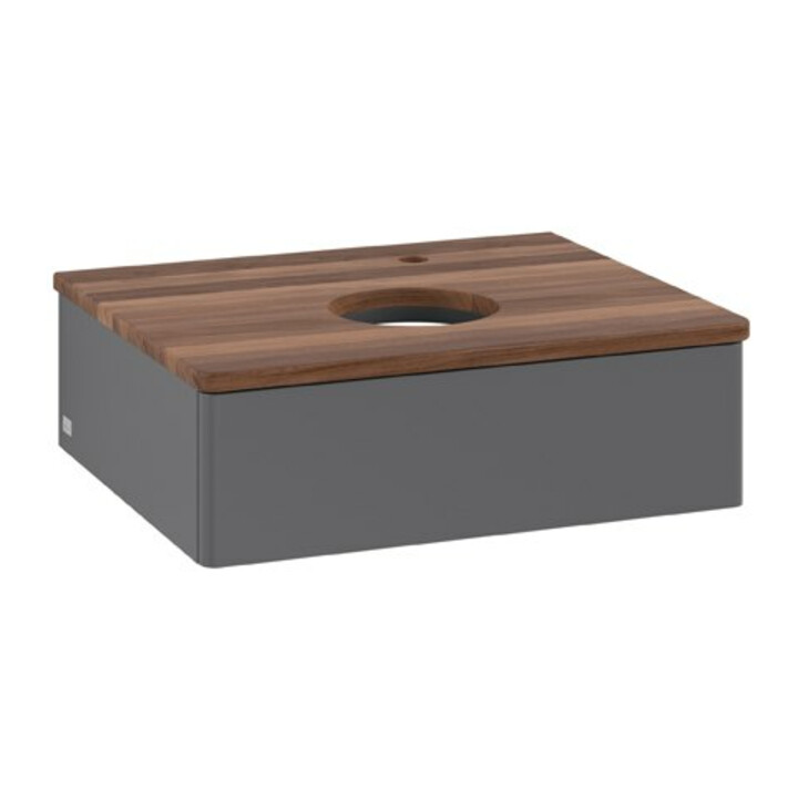 V&B Meuble sous vasque sans structure de façade Antao 60x19x50cm, HL, WBP w wa, Anthrac. m Lac