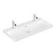 V&B Meuble vasque AVENTO 100x47, 2 trous, avec trop-plein, blanc pierre C-plus-3