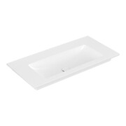 V&B Meuble vasque VENTICELLO 100x50 cm, sans trou robinet, avec trop-plein, blanc mat C-plus