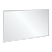 V&B Miroir Subway 3.0 cadre alu, 140x75x4,75cm, blanc mat
