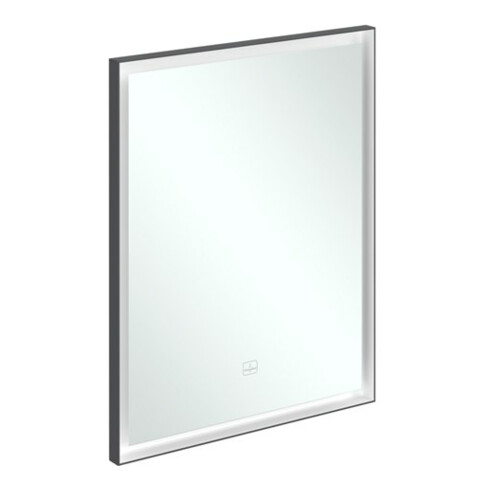 V&B Miroir Subway 3.0 Cadre alu, 60x75x4,75cm, noir mat/we ma