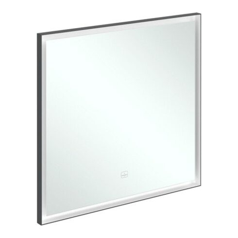 V&B Miroir Subway 3.0 Cadre alu, 80x75x4,75 cm, noir mat/we ma