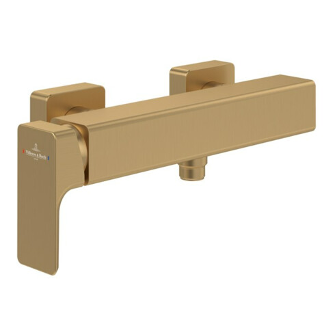 V&B Mitigeur de douche à levier Subway 3.0 m, anti-retour, montage mural, or brossé