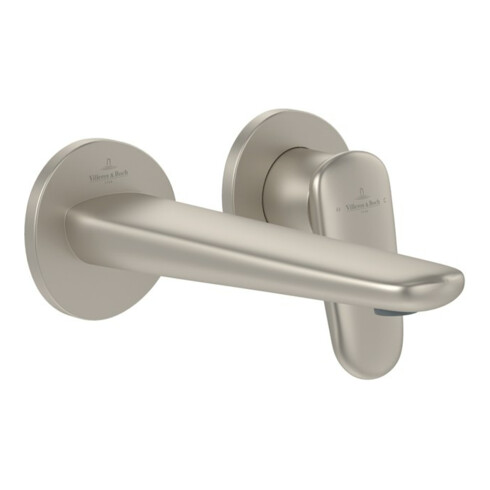 V&B Mitigeur monocommande 2 trous Antao, bec fixe, sans vidage, brossé nickel bleu