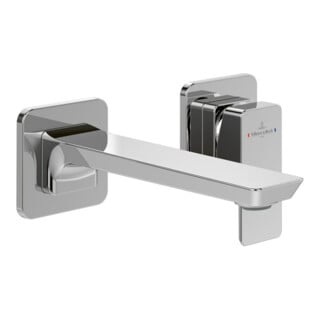 V&B Mitigeur monocommande 2 trous Subway 3.0 sortie fixe, sans garniture, mural, chrome