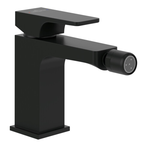 V&B Mitigeur monocommande bidet Architectura Square avec garniture de vidage, noir mat