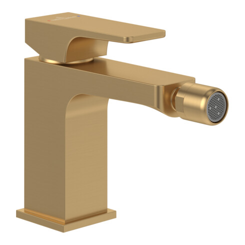 V&B Mitigeur monocommande bidet Architectura Square avec garniture de vidage, or brossé