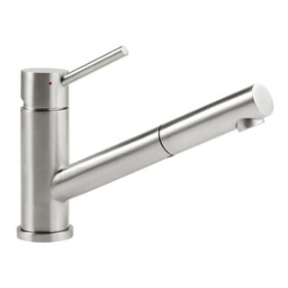 V&B Mitigeur monocommande d'évier Como Shower ND, 8 l/m, extractible, inox massif