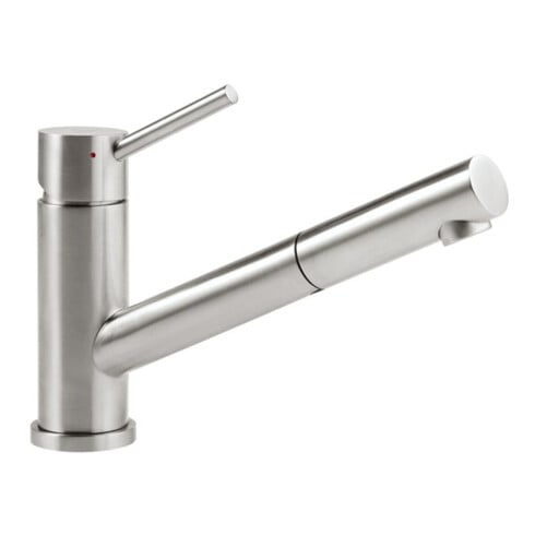 V&B Mitigeur monocommande d'évier Como Shower ND, 8 l/m, extractible, inox massif