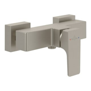 V&B Mitigeur monocommande douche Architectura Square avec clapet anti-retour, brossé nickel bleu