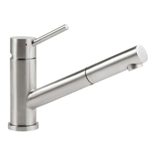 V&B Mitigeur monocommande pour évier Como Shower 12,6 l/min, extractible, acier inox massif