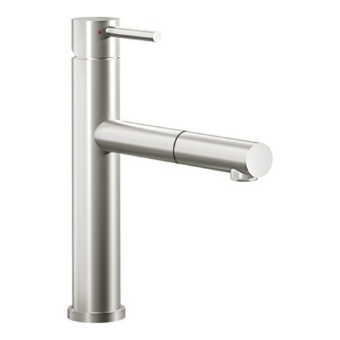 V&B Mitigeur monocommande pour évier Como Shower Sky 7,8 l/min, extractible, acier inox massif
