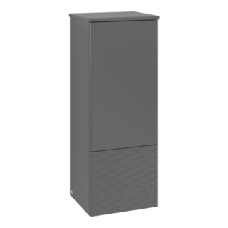 V&B Mittelschrank mit Frontstruktur, Anschlag li Antao 41,4x104x35,6cm, WBP Lac, Anthrac. m Lac