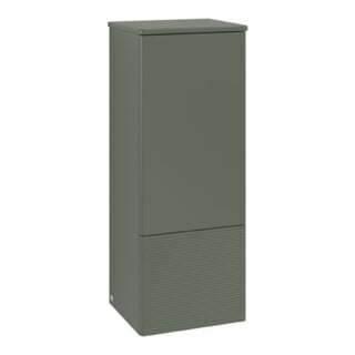 V&B Mittelschrank mit Frontstruktur, Anschlag li Antao 41,4x104x35,6cm, WBP Lac, lea gre. m Lac