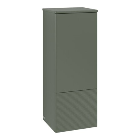 V&B Mittelschrank mit Frontstruktur, Anschlag li Antao 41,4x104x35,6cm, WBP Lac, lea gre. m Lac