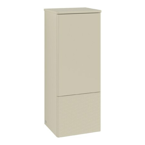 V&B Mittelschrank mit Frontstruktur, Anschlag li Antao 41,4x104x35,6cm, WBP Lac, si Gr m Lac
