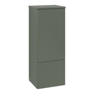 V&B Mittelschrank mit Frontstruktur, Anschlag re Antao 41,4x104x35,6cm, WBP Lac, lea gre. m Lac