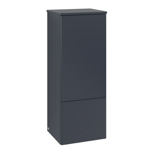 V&B Mittelschrank mit Frontstruktur, Anschlag re Antao 41,4x104x35,6cm, WBP Lac, md bl. m Lac