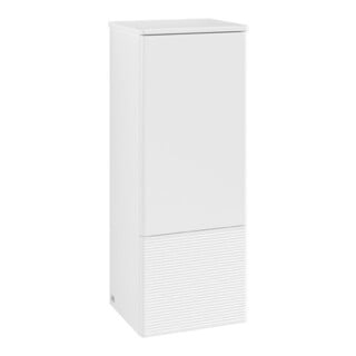 V&B Mittelschrank mit Frontstruktur, Anschlag re Antao 41,4x104x35,6cm, WBP Lac, wh. m Lac