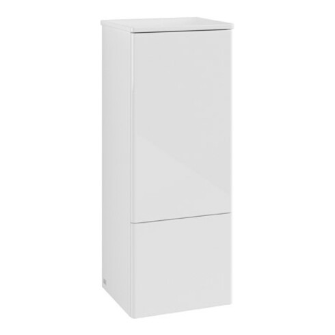 V&B Mittelschrank ohne Frontstruktur, Anschlag re Antao 41,4x104x35,6cm, WBP Lac, glo wh. Lac