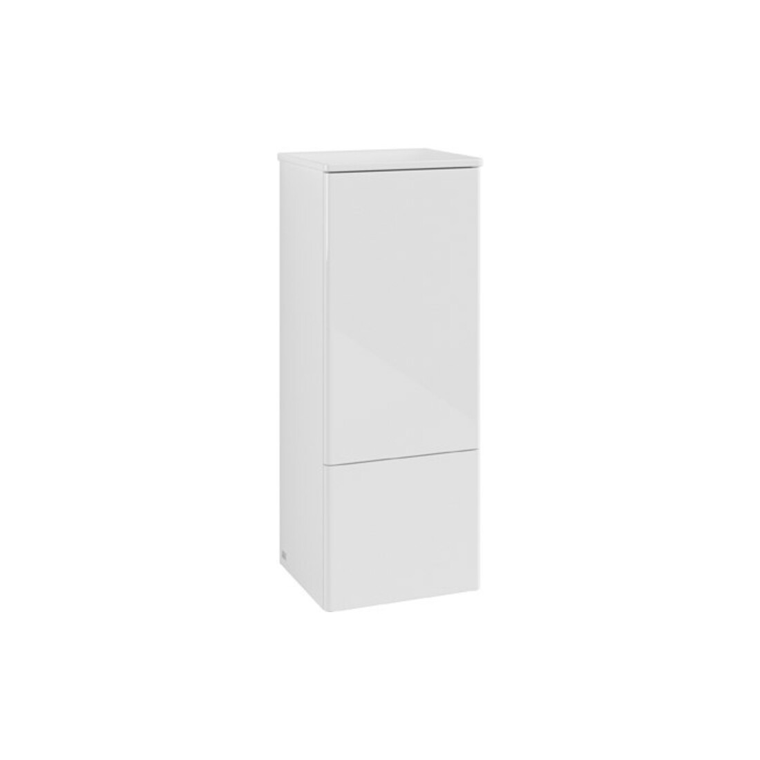 V&B Mittelschrank ohne Frontstruktur, Anschlag re Antao 41,4x104x35,6cm, WBP Lac, glo wh. Lac