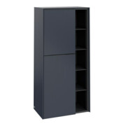 V&B Mittelschrank Subway 3.0 57,4x120x36,2cm, Porte Gauche/Gris, Bleu Marine
