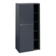 V&B Mittelschrank Subway 3.0 57,4x120x36,2cm, porte gauche/grise AL brillante, bleu marine-1