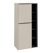 V&B Mittelschrank Subway 3.0 57,4x120x36,2cm, porte gauche/grise cashmere