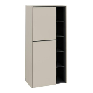 V&B Mittelschrank Subway 3.0 57,4x120x36,2cm, porte gauche/grise, cashmere Gr