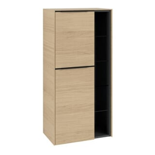 V&B Mittelschrank Subway 3.0 57,4x120x36,2cm, porte gauche/grise, Nord Oa