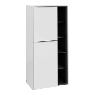 V&B Mittelschrank Subway 3.0 57,4x120x36,2cm, Sch L/Gr AL g, Bri wh.