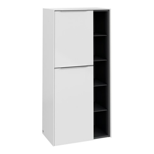 V&B Mittelschrank Subway 3.0 57,4x120x36,2cm, Sch L/Gr AL g, Bri wh.