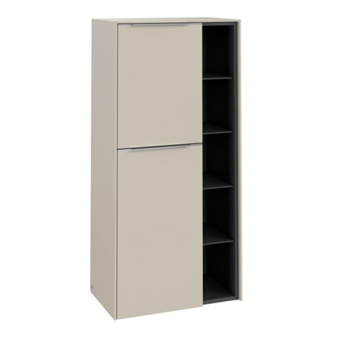 V&B Mittelschrank Subway 3.0 57,4x120x36,2cm, Sch L/Gr AL g, cashm Gr