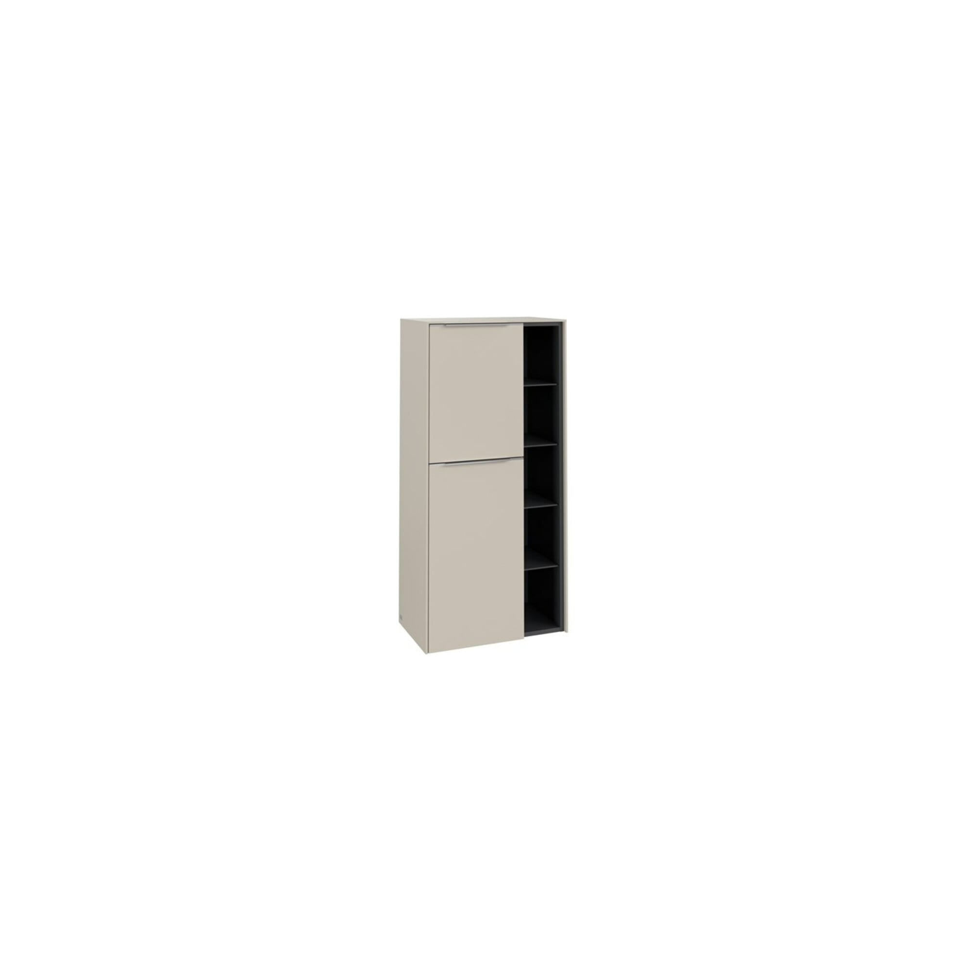 V&B Mittelschrank Subway 3.0 57,4x120x36,2cm, Sch L/Gr AL g, cashm Gr ; Villeroy & Boch