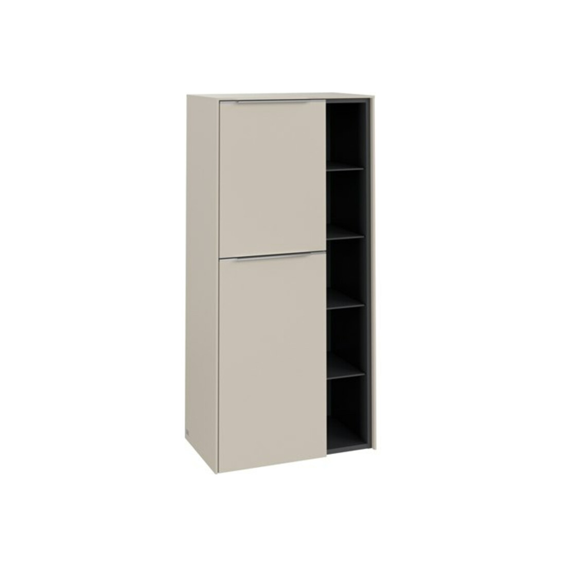 V&B Mittelschrank Subway 3.0 57,4x120x36,2cm, Sch L/Gr AL g, cashm Gr