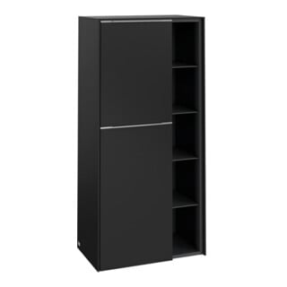 V&B Mittelschrank Subway 3.0 57,4x120x36,2cm, Sch L/Gr AL g, volc bla
