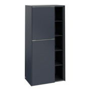 V&B Mittelschrank Subway 3.0 57,4x120x36,2cm, Sch L/Gr AL gl, Mar bl.