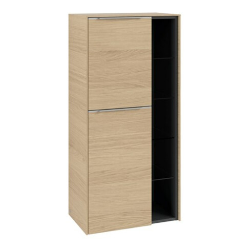 V&B Mittelschrank Subway 3.0 57,4x120x36,2cm, Sch L/Gr AL gl, Nord Oa
