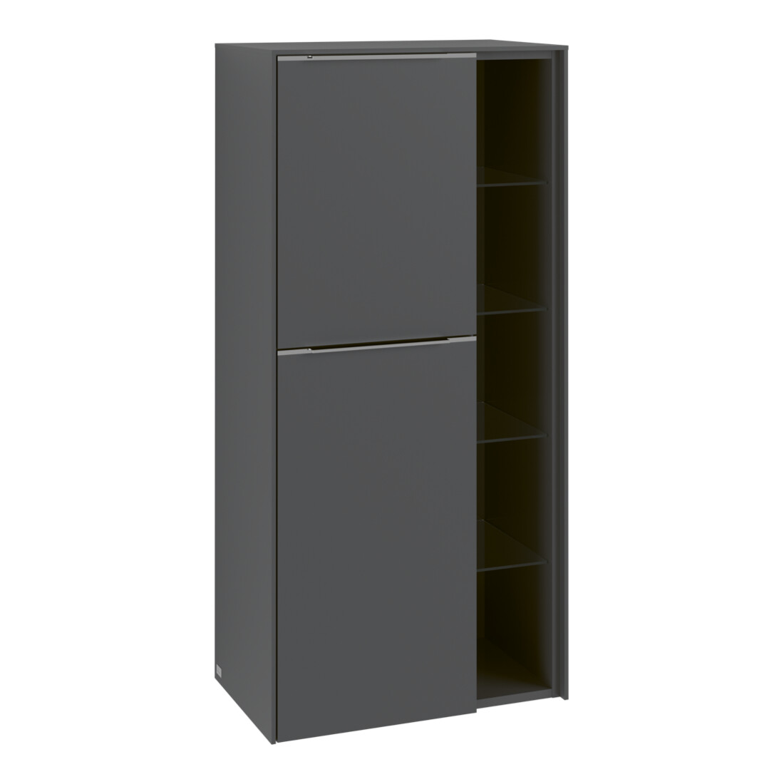 V&B Mittelschrank Subway 3.0 57,4x120x36,2cm, Sch L/Gr AL gl, so gre.