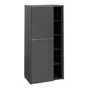 V&B Mittelschrank Subway 3.0 57,4x120x36,2cm, Sch L/Gr Alu gl, graph.