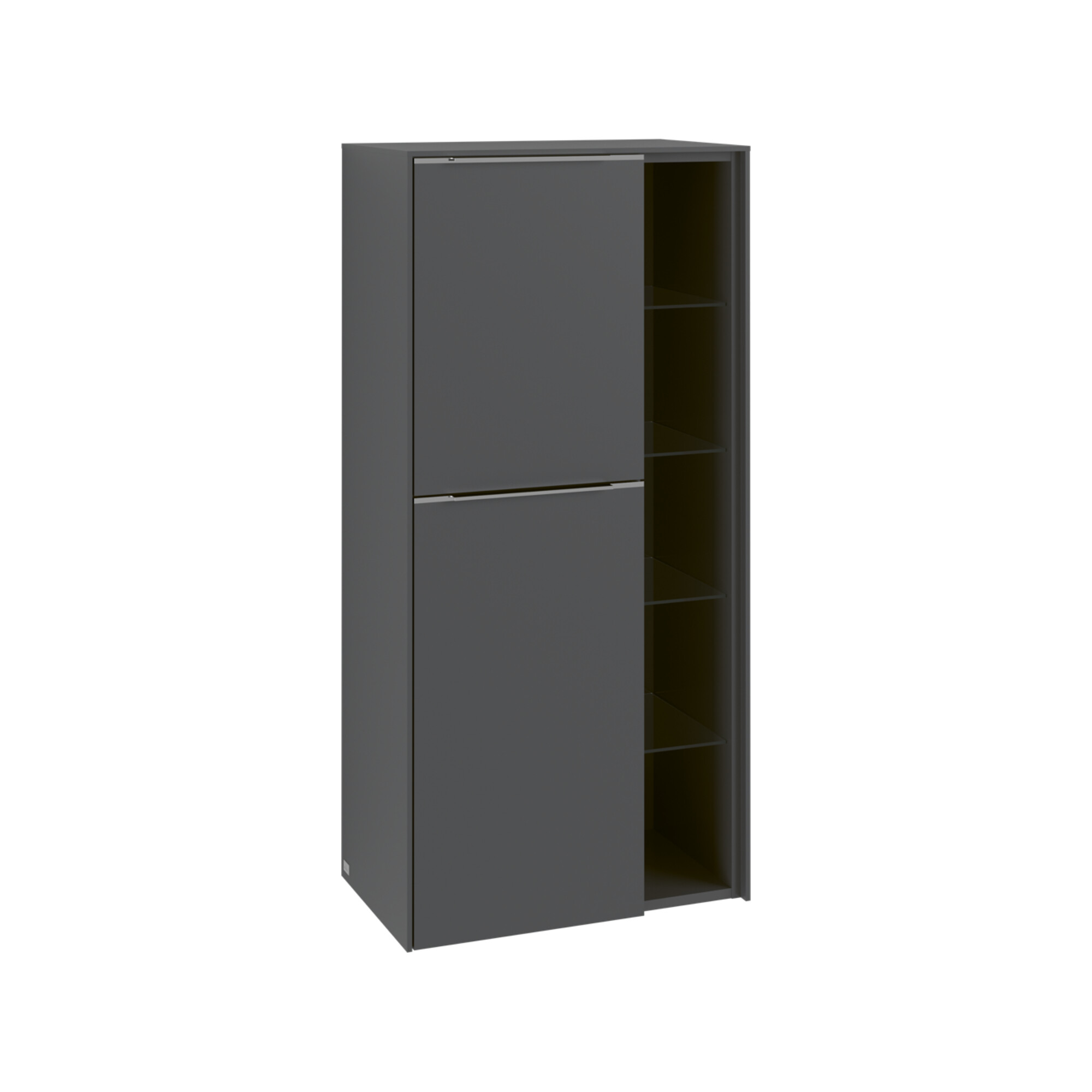 V&B Mittelschrank Subway 3.0 57,4x120x36,2cm, Sch L/Gr Alu gl, wine r ; Villeroy & Boch
