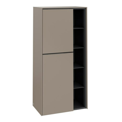 V&B Mittelschrank Subway 3.0 57,4x120x36,2cm, Sch L/Gr monochr, Tau