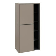 V&B Mittelschrank Subway 3.0 57,4x120x36,2cm, Sch L/Gr monochr, Tau