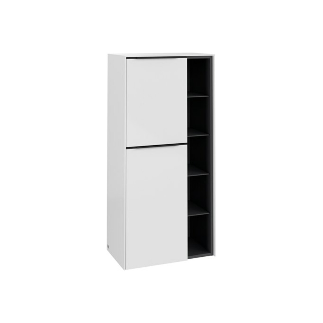 V&B Mittelschrank Subway 3.0 57,4x120x36,2cm, Sch L/Gr vo b, Bri wh.